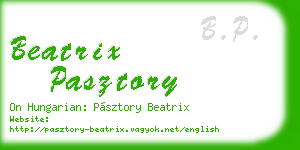 beatrix pasztory business card
